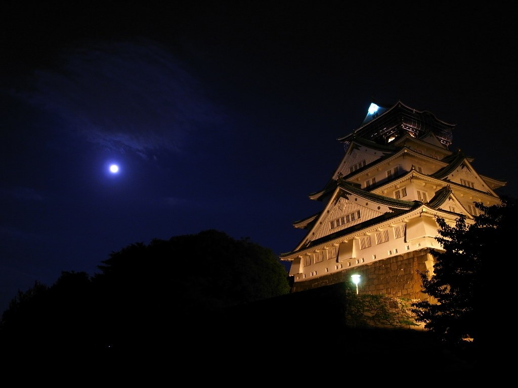 大阪城　満月